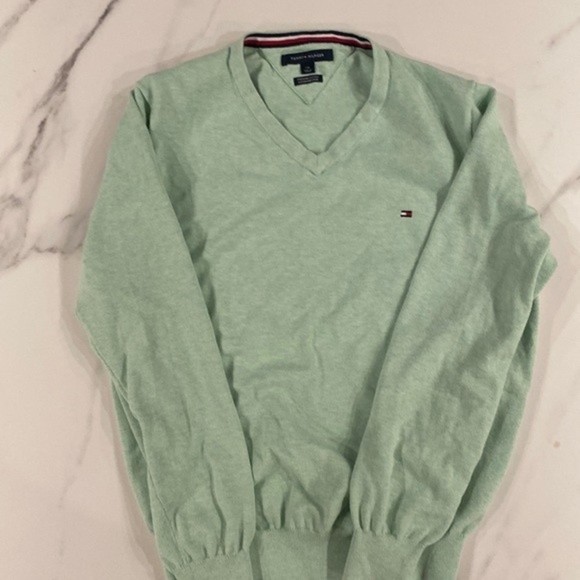 Tommy Hilfiger - Men’s Mint Green Sweater | Size Large - Picture 2 of 4